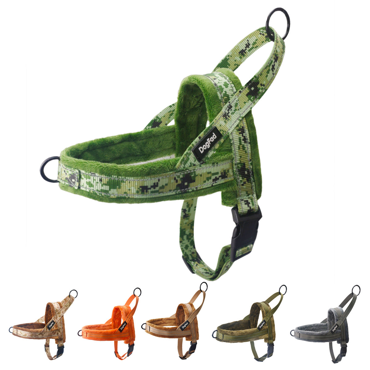 Adjustable Dog Chest Harness with Leash – Soft Lined Vest