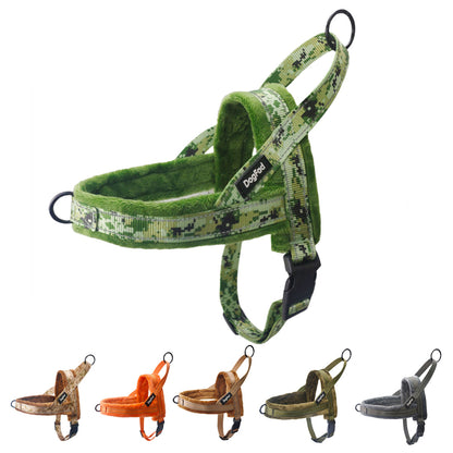 Adjustable Dog Chest Harness with Leash – Soft Lined Vest