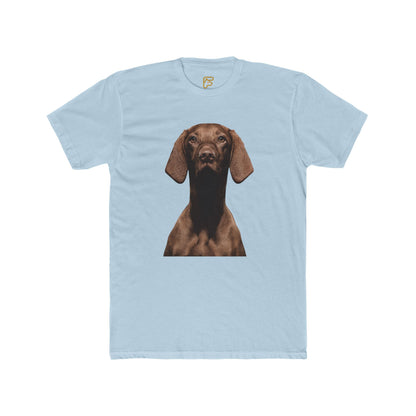 Chocolate Dachshund T‑Shirt — Realistic Dog Portrait Tee for Dog Lovers