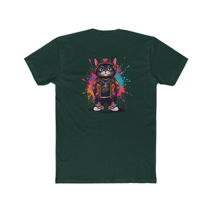 Cat Streetwear Tee — Colorful Urban Cat Graphic T-Shirt