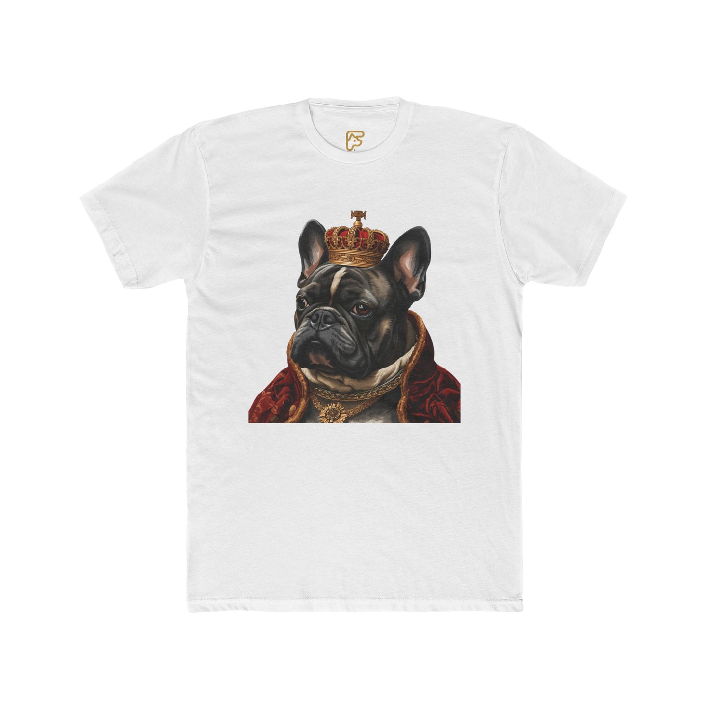 Royal French Bulldog T‑Shirt — Crowned Dog Portrait Tee