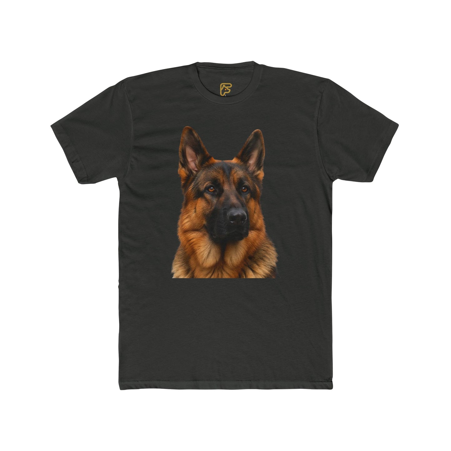 German Shepherd Portrait T-Shirt — Realistic Dog Face Tee for Dog Lovers