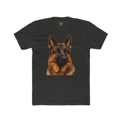 German Shepherd Portrait T-Shirt — Realistic Dog Face Tee for Dog Lovers