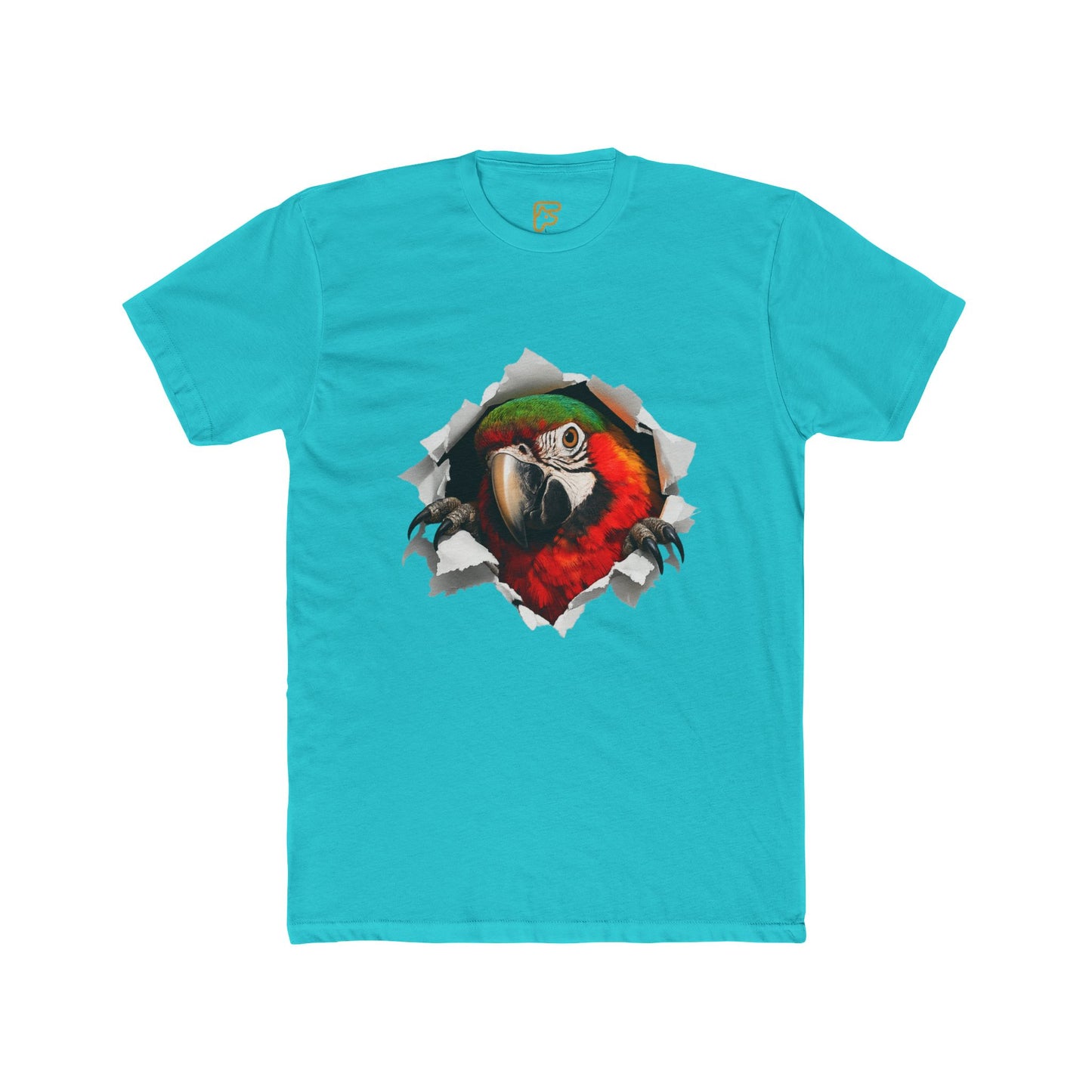 Parrot Portrait Tee — Colorful Macaw Graphic T-Shirt