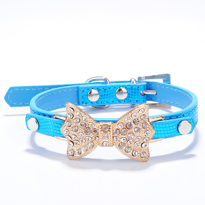 Rhinestone Bling Dog Collar – Sparkly Adjustable Pet Collar for Small & Medium Dogs