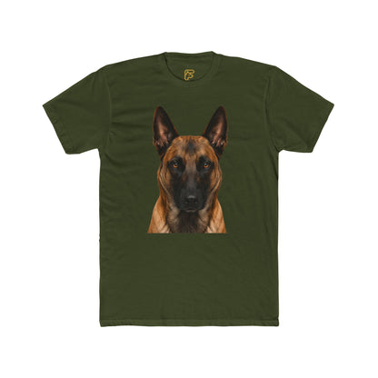 Belgian Malinois Portrait T-Shirt — Realistic Dog Face Tee for Pet Lovers
