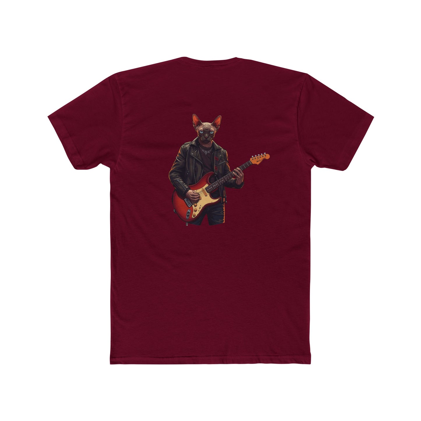 Cat Rocker T‑Shirt — Sphynx Guitar Player Graphic Tee
