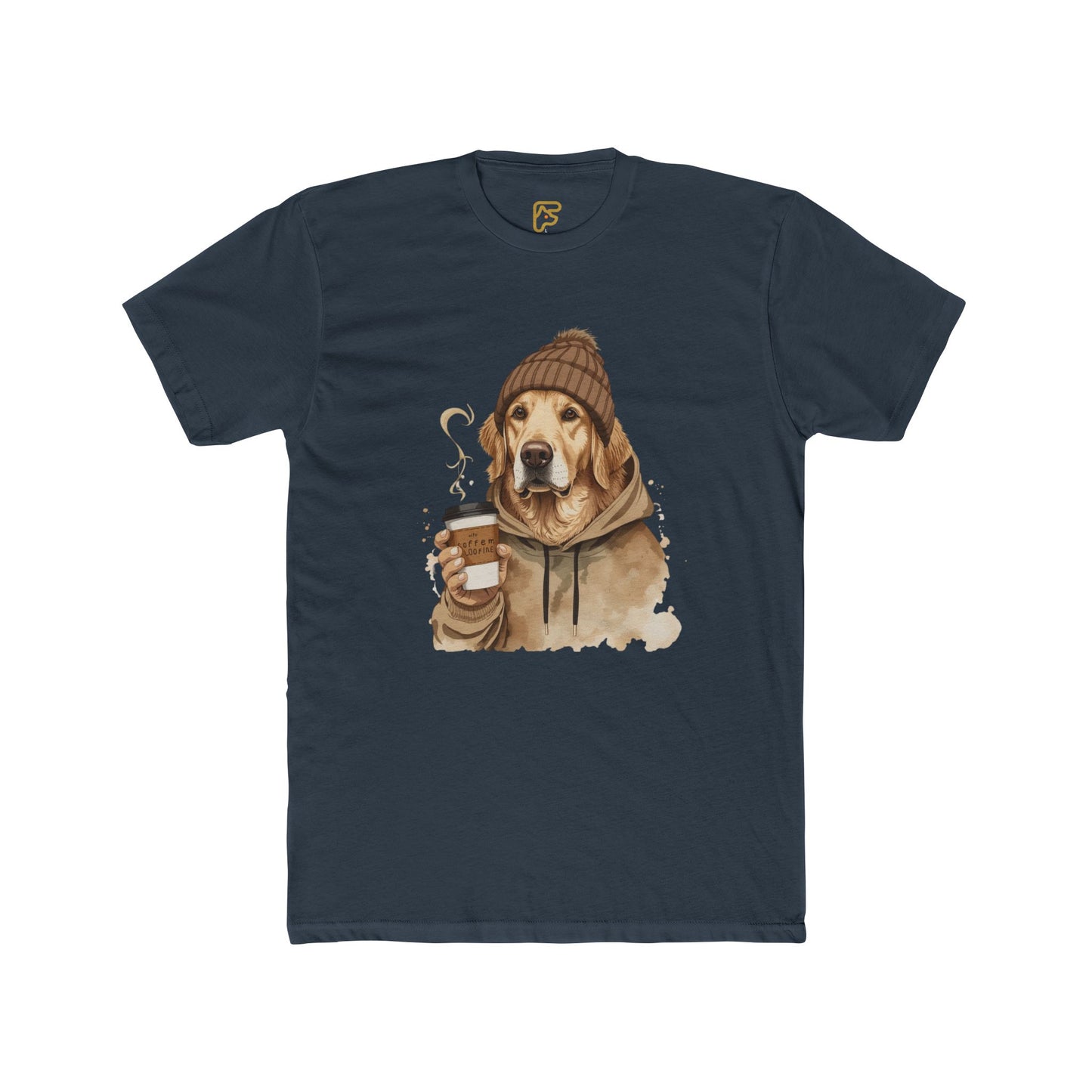 Golden Retriever Coffee Tee — Cozy Dog Hoodie Design
