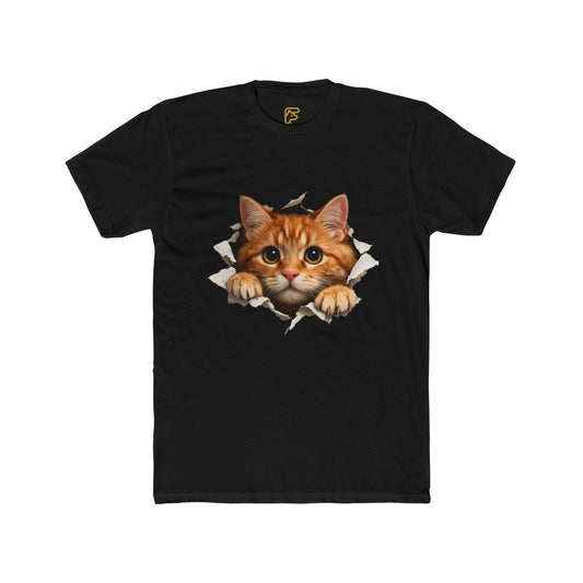 Peekaboo Kitten T-Shirt — Cute Cat Peeking Graphic Tee