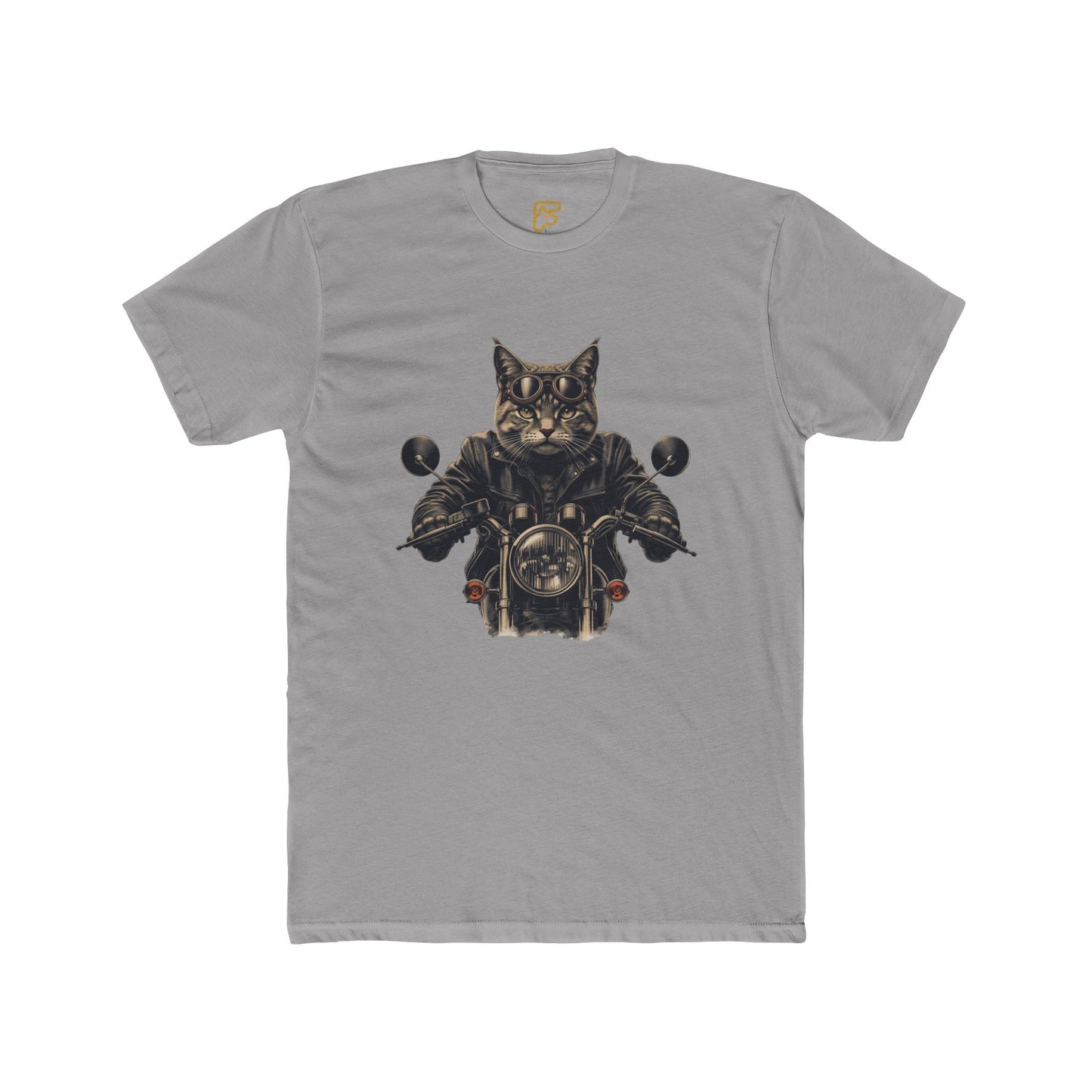 Cat Biker T-Shirt — Motorcycle Cat Rider Graphic Tee