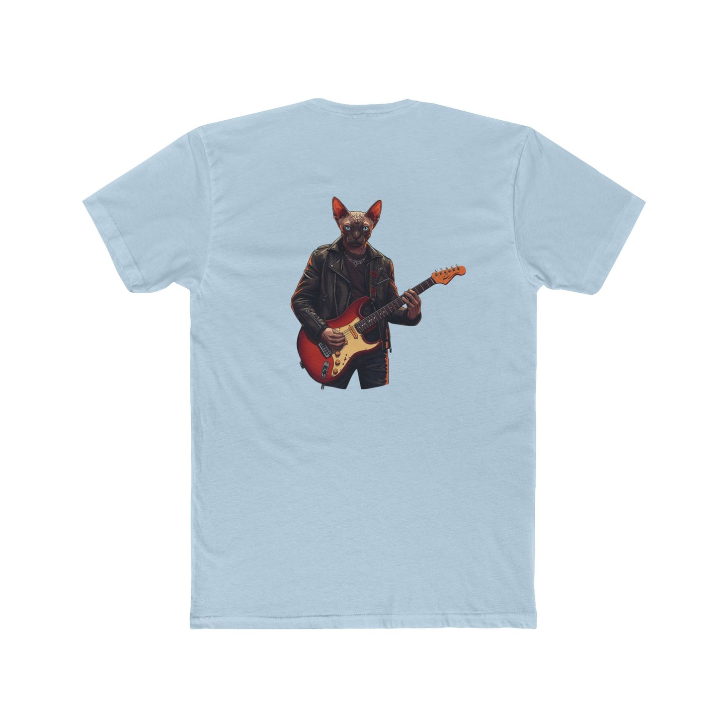 Cat Rocker T‑Shirt — Sphynx Guitar Player Graphic Tee