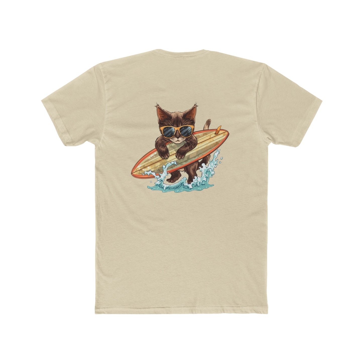 Surfing Cat T-Shirt — Vintage Surfboard Kitty Graphic Tee