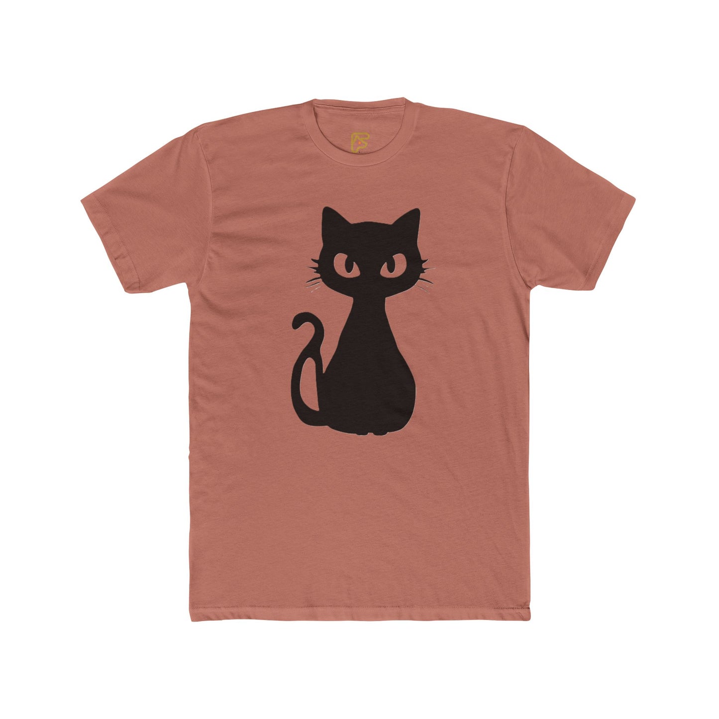 Black Cat Graphic Tee — Cute Minimal Cat Silhouette T-Shirt