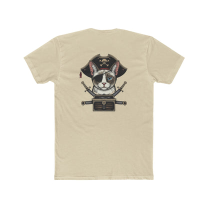 Pirate Cat Graphic Tee — Novelty Cat Pirate Skull & Crossed Cutlasses T-Shirt