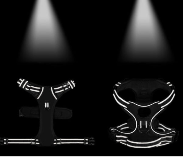 Breathable Reflective Dog Harness – Adjustable Vest for Medium & Large Dogs