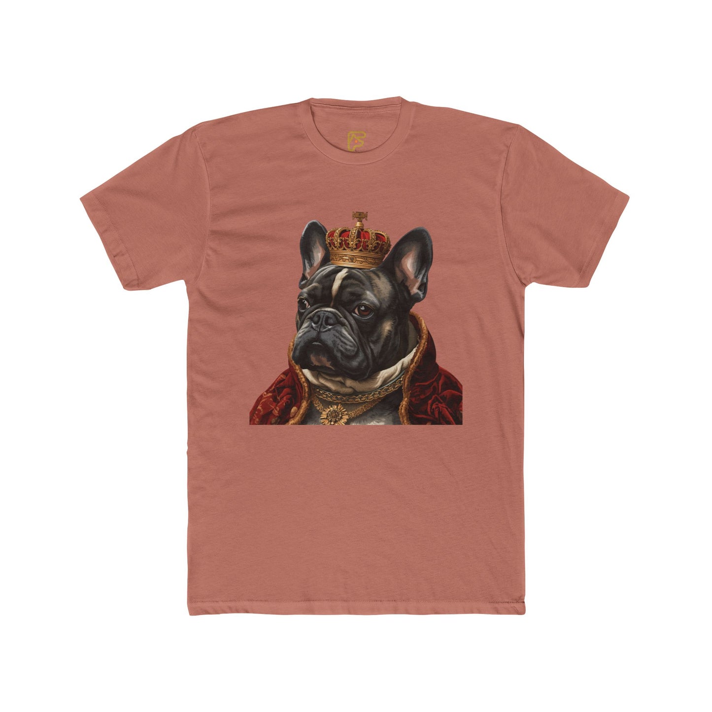 Royal French Bulldog T‑Shirt — Crowned Dog Portrait Tee