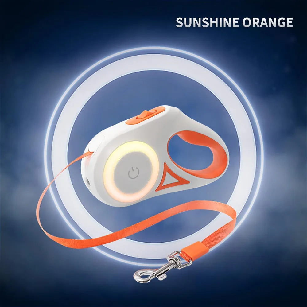 Retractable Dog Leash with LED Light – 3M / 5M Automatic Pet Lead