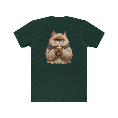 Cozy Cat Crew Tee — Cute Sweater Cat Graphic T-Shirt
