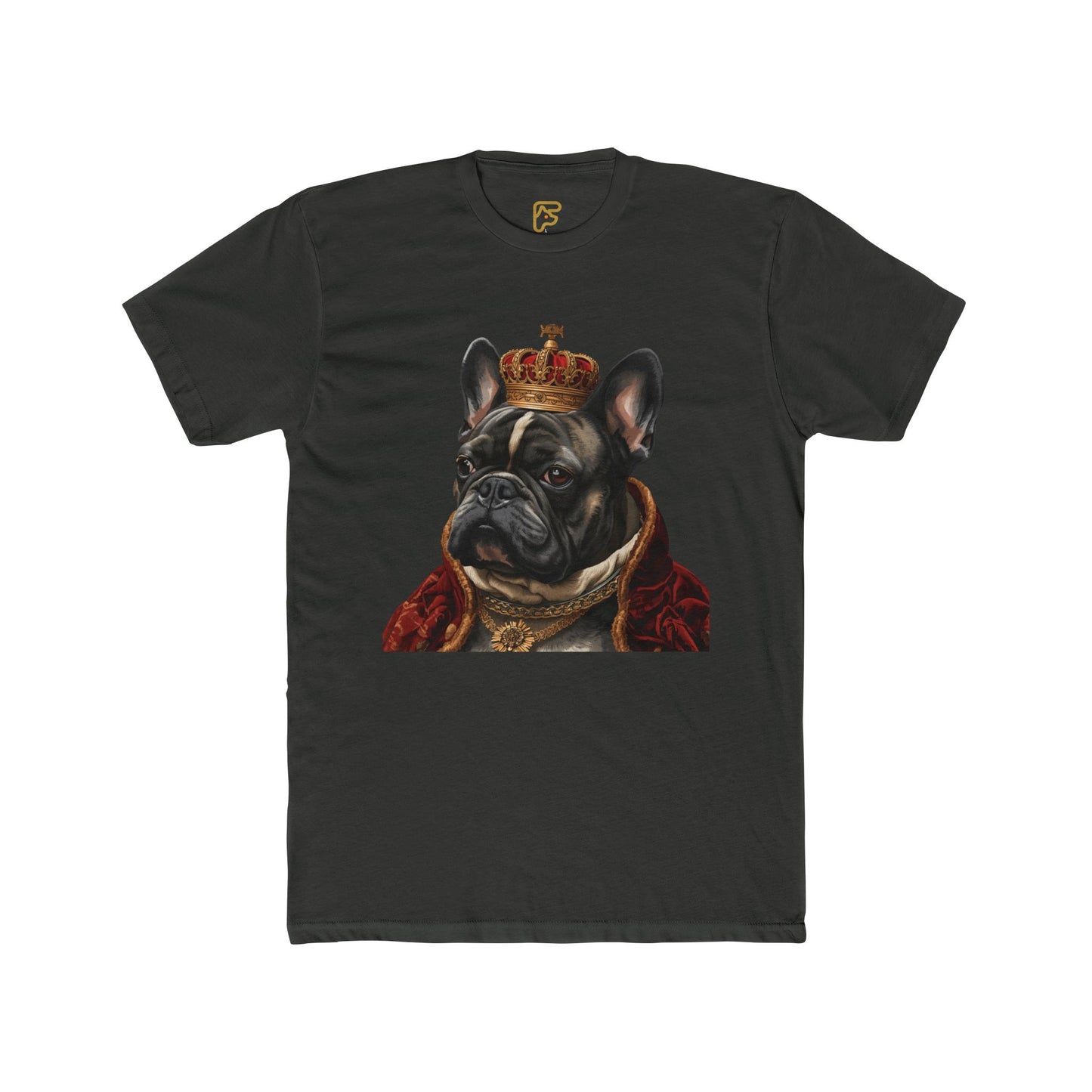 Royal French Bulldog T‑Shirt — Crowned Dog Portrait Tee