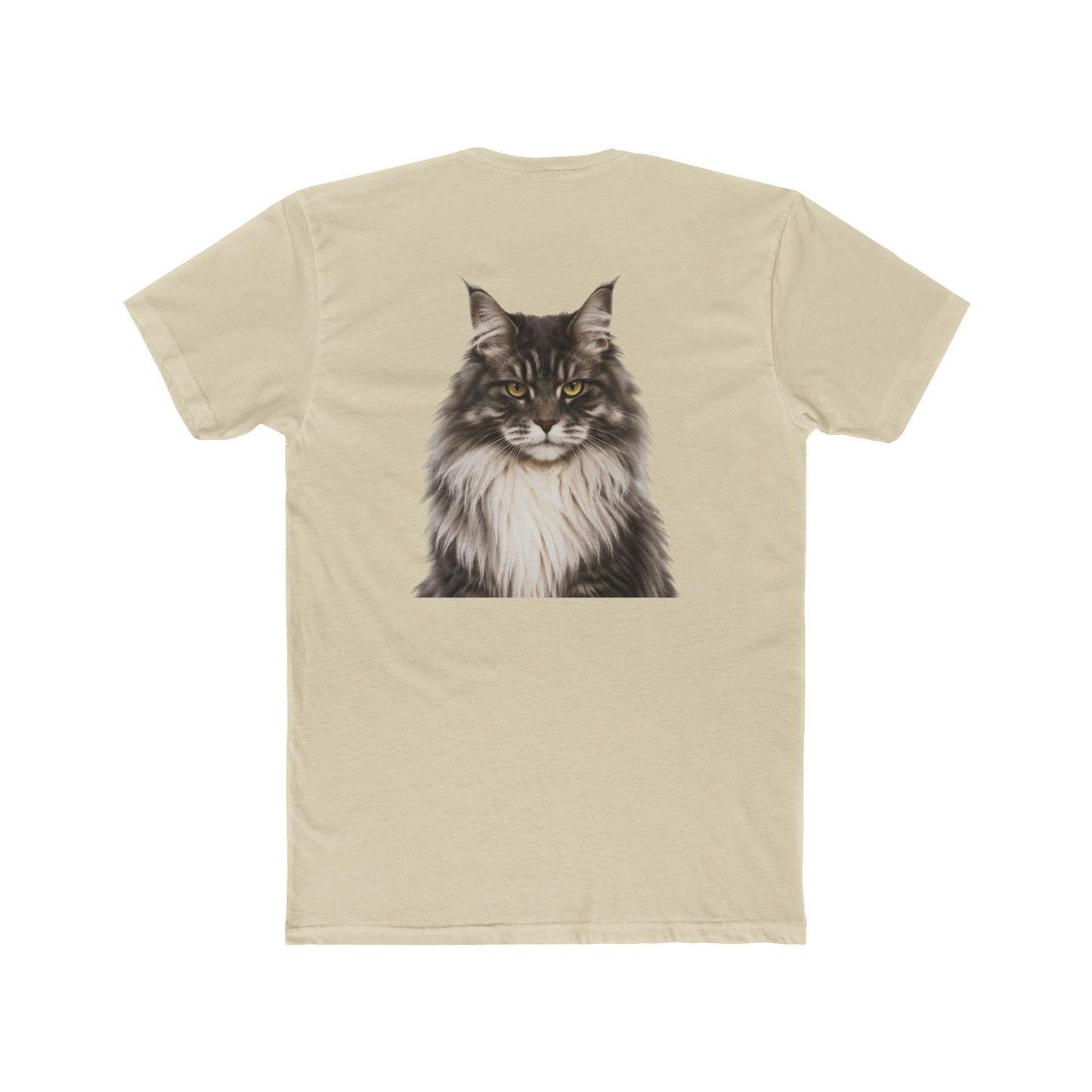 Cat Portrait T‑Shirt — Realistic Maine Coon Graphic Tee