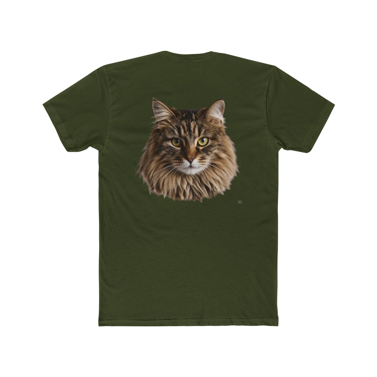 Cat Portrait Tee — Realistic Maine Coon Cat Graphic T-Shirt
