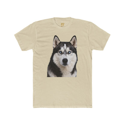 Siberian Husky Face T‑Shirt — Realistic Dog Portrait Tee