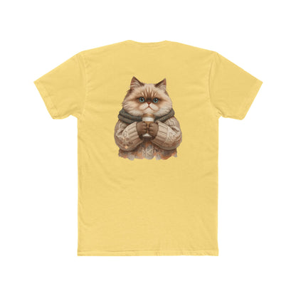 Cozy Cat Crew Tee — Cute Sweater Cat Graphic T-Shirt