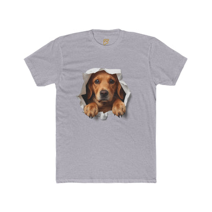 Dog Peeking Through Hole T-Shirt