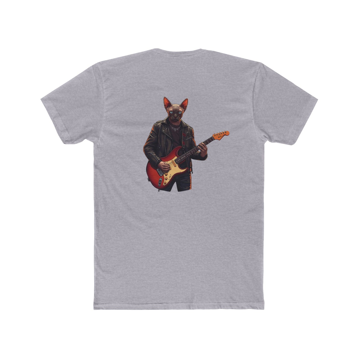 Cat Rocker T‑Shirt — Sphynx Guitar Player Graphic Tee
