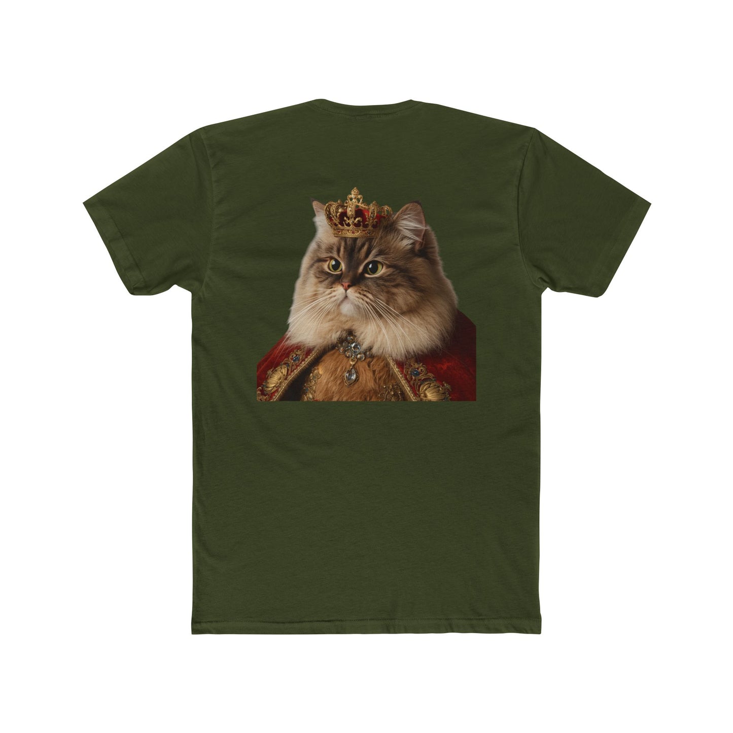 Royal Cat T‑Shirt — Crowned Persian Portrait Tee