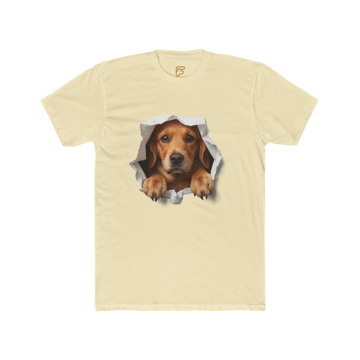 Dog Peeking Through Hole T-Shirt