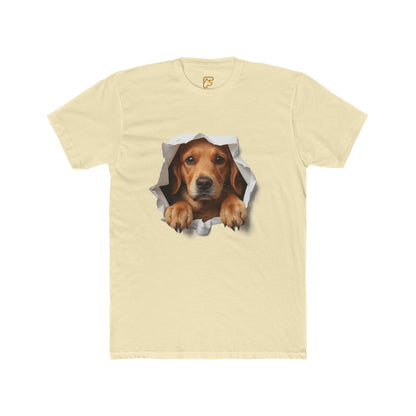 Dog Peeking Through Hole T-Shirt
