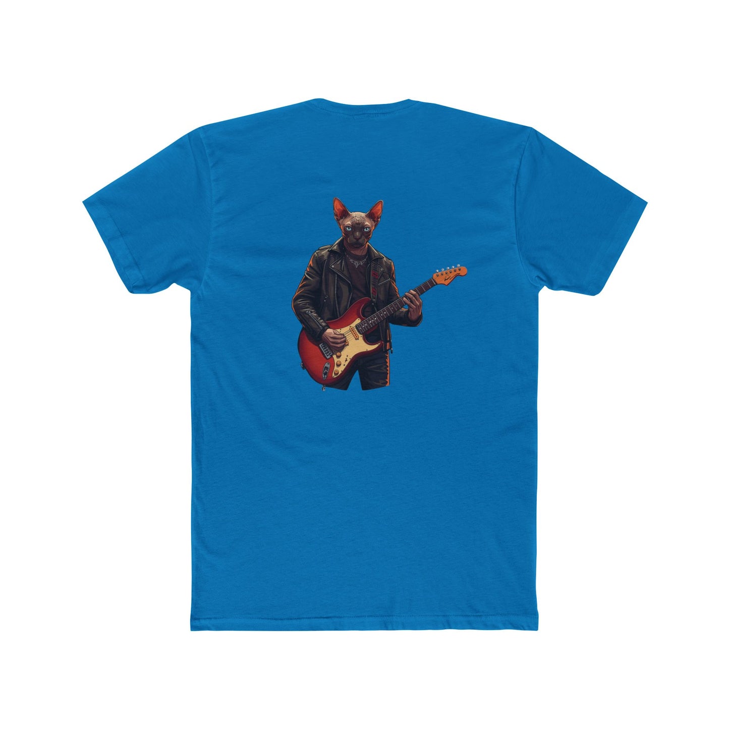Cat Rocker T‑Shirt — Sphynx Guitar Player Graphic Tee