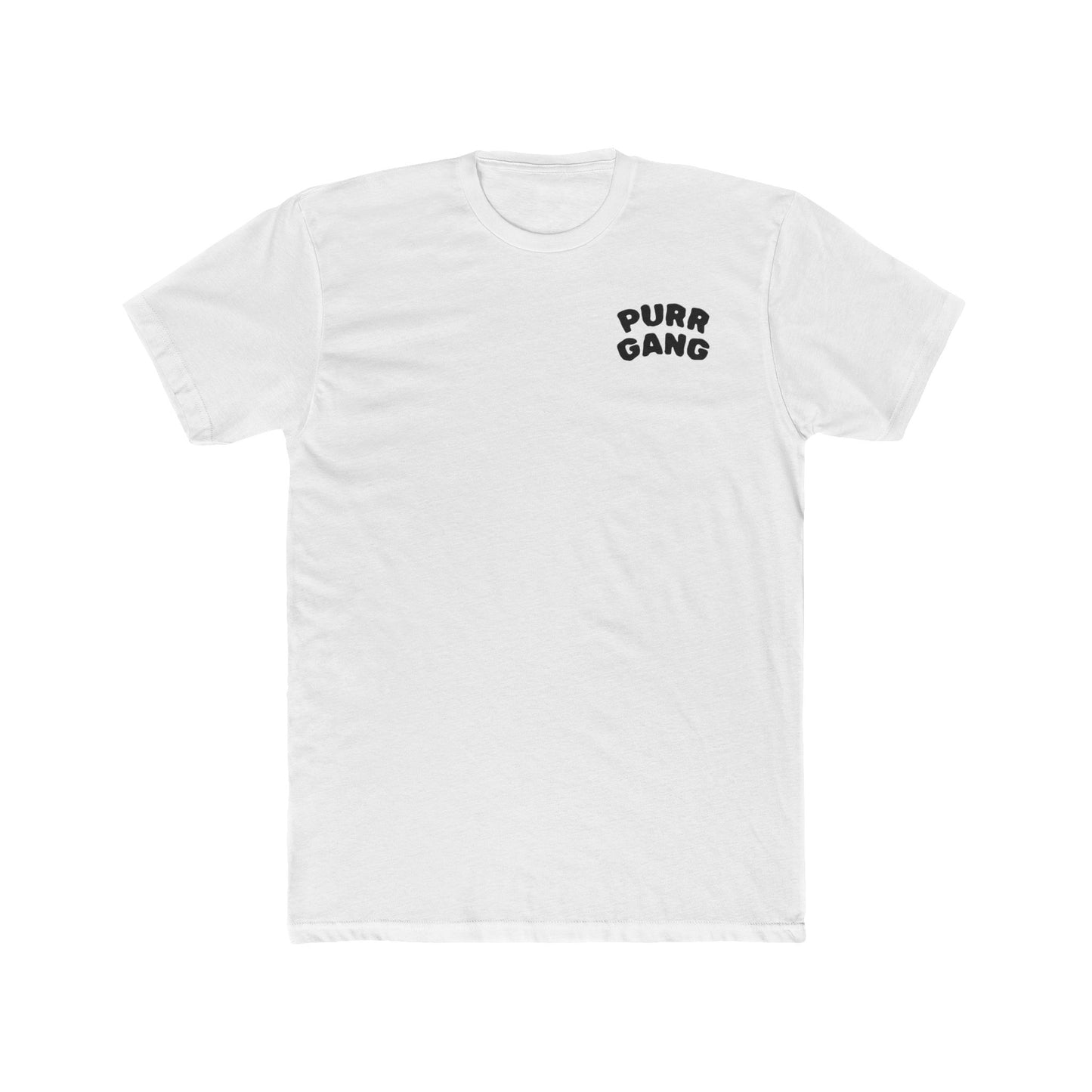 Purr Gang Cat Tee — Graphic Cat Portrait Crewneck Tee