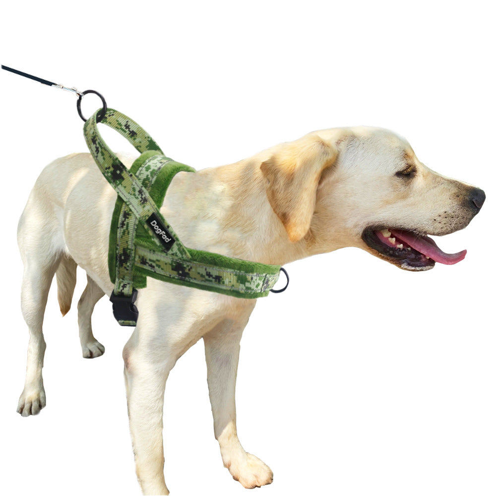 Adjustable Dog Chest Harness with Leash – Soft Lined Vest