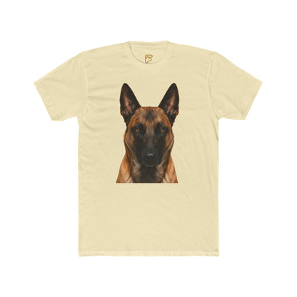 Belgian Malinois Portrait T-Shirt — Realistic Dog Face Tee for Pet Lovers