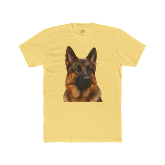 German Shepherd Portrait T-Shirt — Realistic Dog Face Tee for Dog Lovers