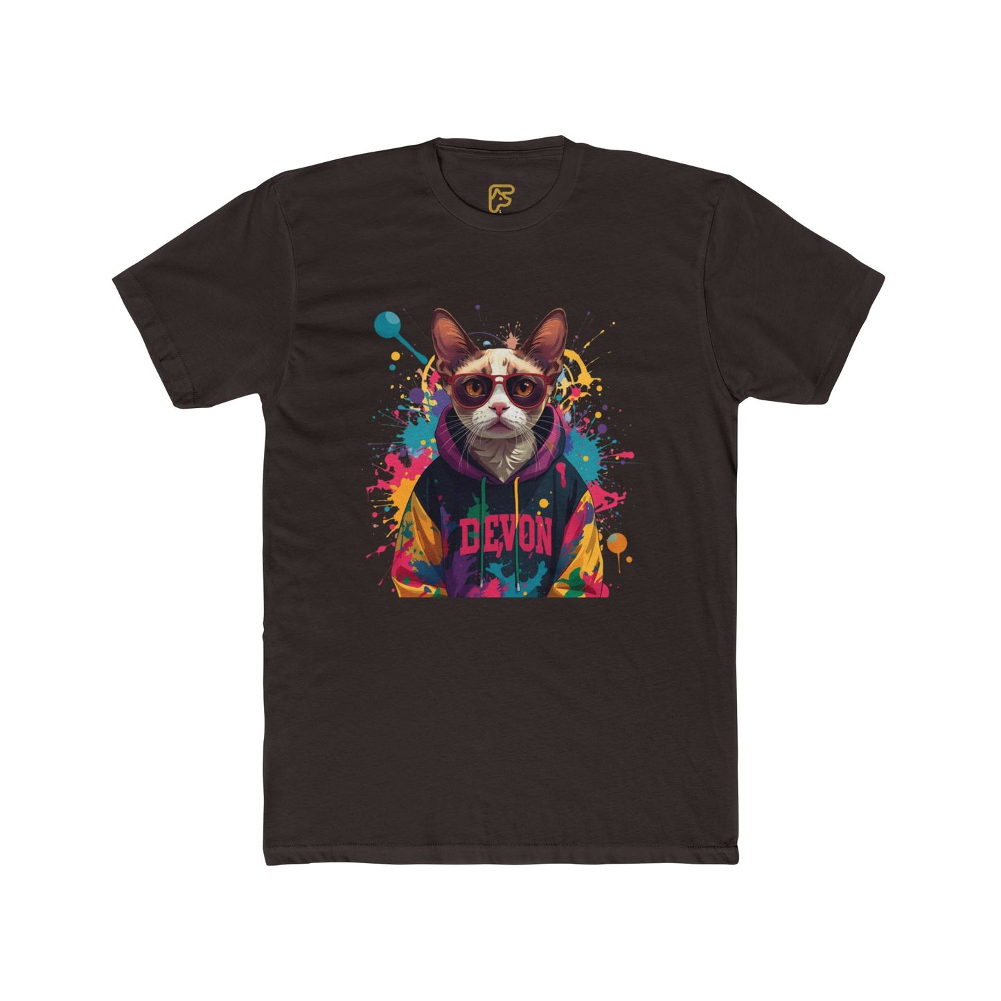 Devon Cool Cat Graphic Tee — Colorful Streetwear Cat T-Shirt