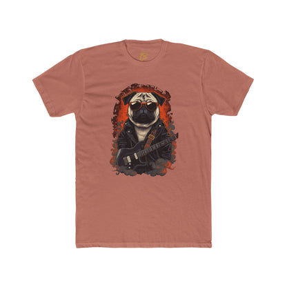 Pug Rocker Graphic Tee — Guitar-Playing Pug Band Shirt