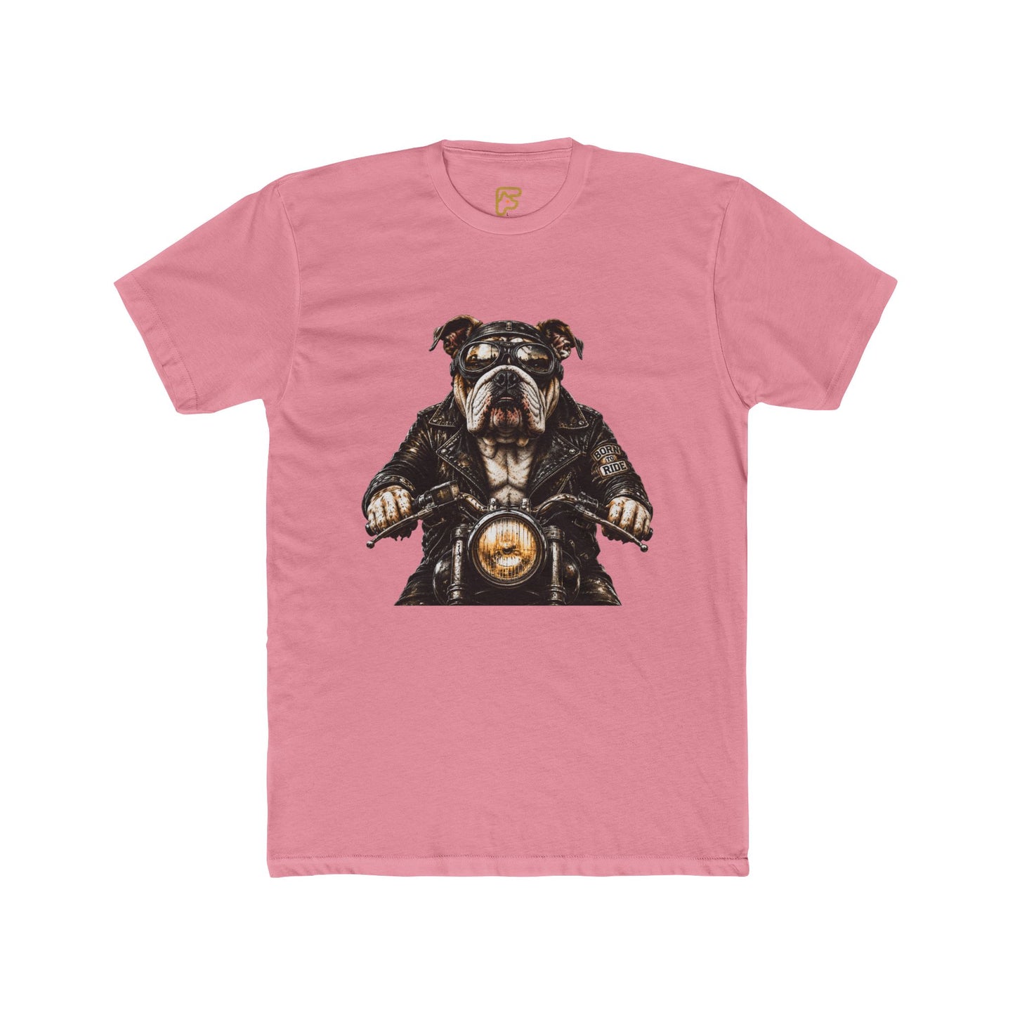 Bulldog Biker Tee — Vintage Motorcycle Dog Graphic T‑Shirt
