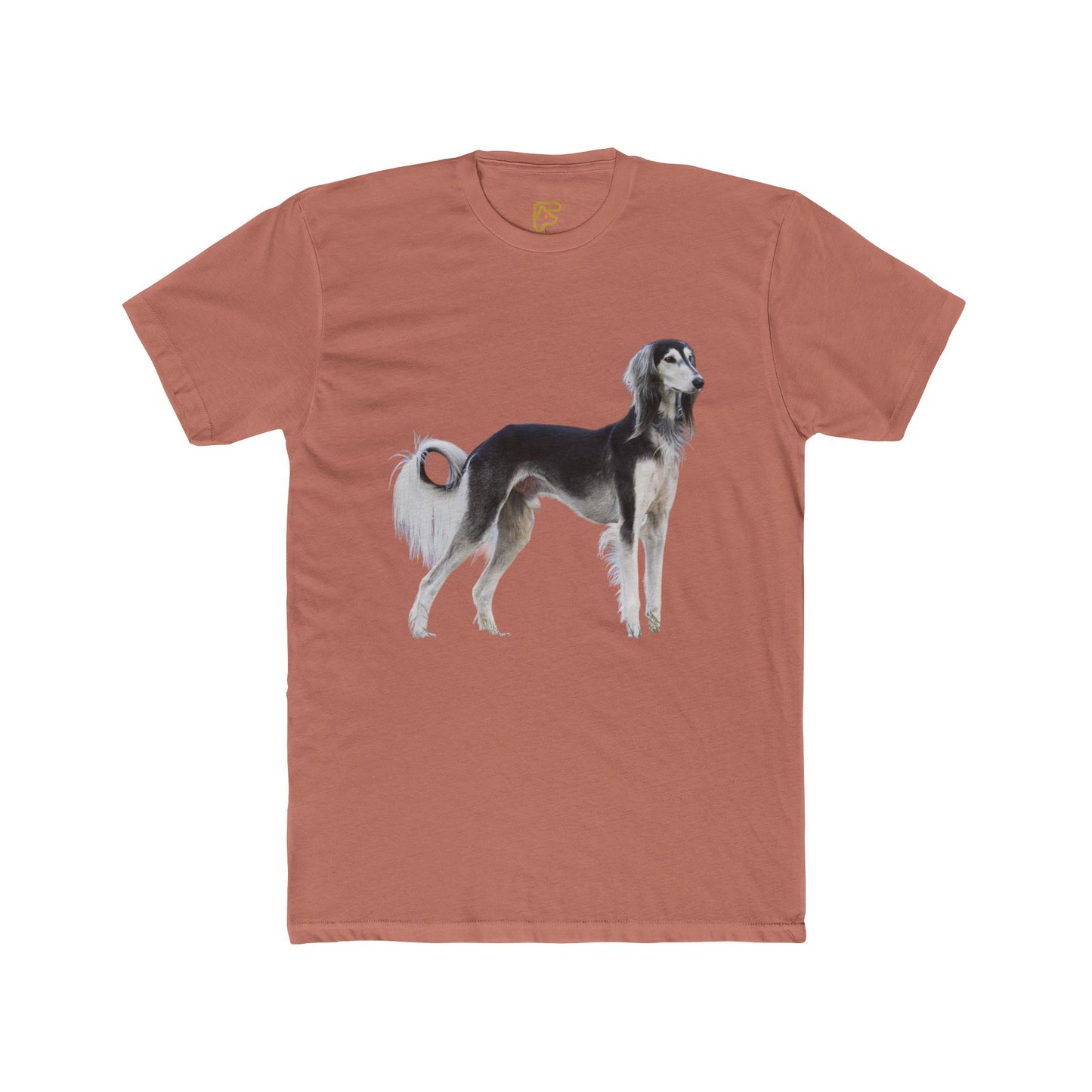 Saluki Dog Illustration T‑Shirt — Elegant Sighthound Artwork Tee