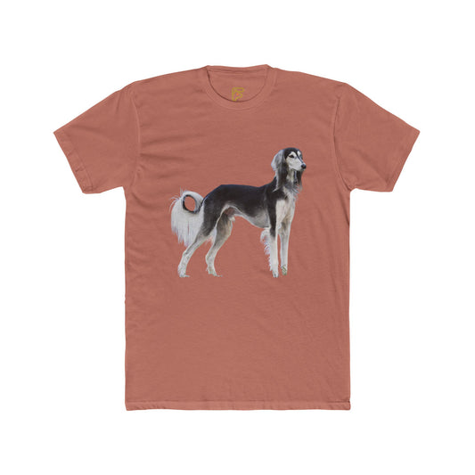 Saluki Dog Illustration T‑Shirt — Elegant Sighthound Artwork Tee