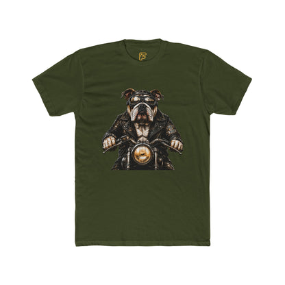 Bulldog Biker Tee — Vintage Motorcycle Dog Graphic T‑Shirt