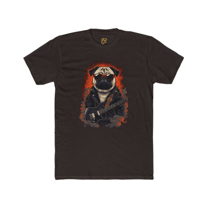 Pug Rocker Graphic Tee — Guitar-Playing Pug Band Shirt