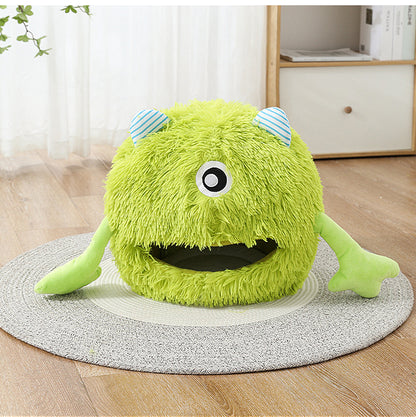 Fluffy Cave Cat Bed – Monster Inc-Themed Plush Calming Bed for Cats & Small Dogs