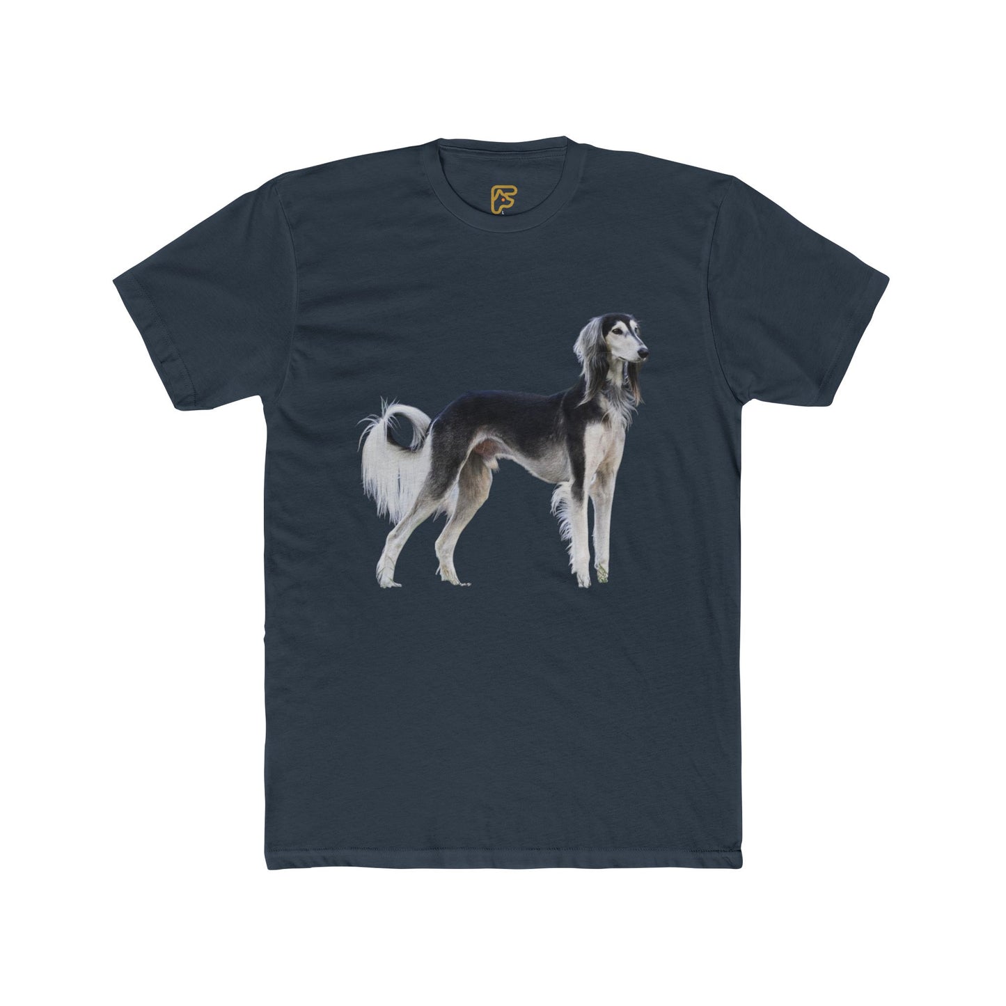 Saluki Dog Illustration T‑Shirt — Elegant Sighthound Artwork Tee