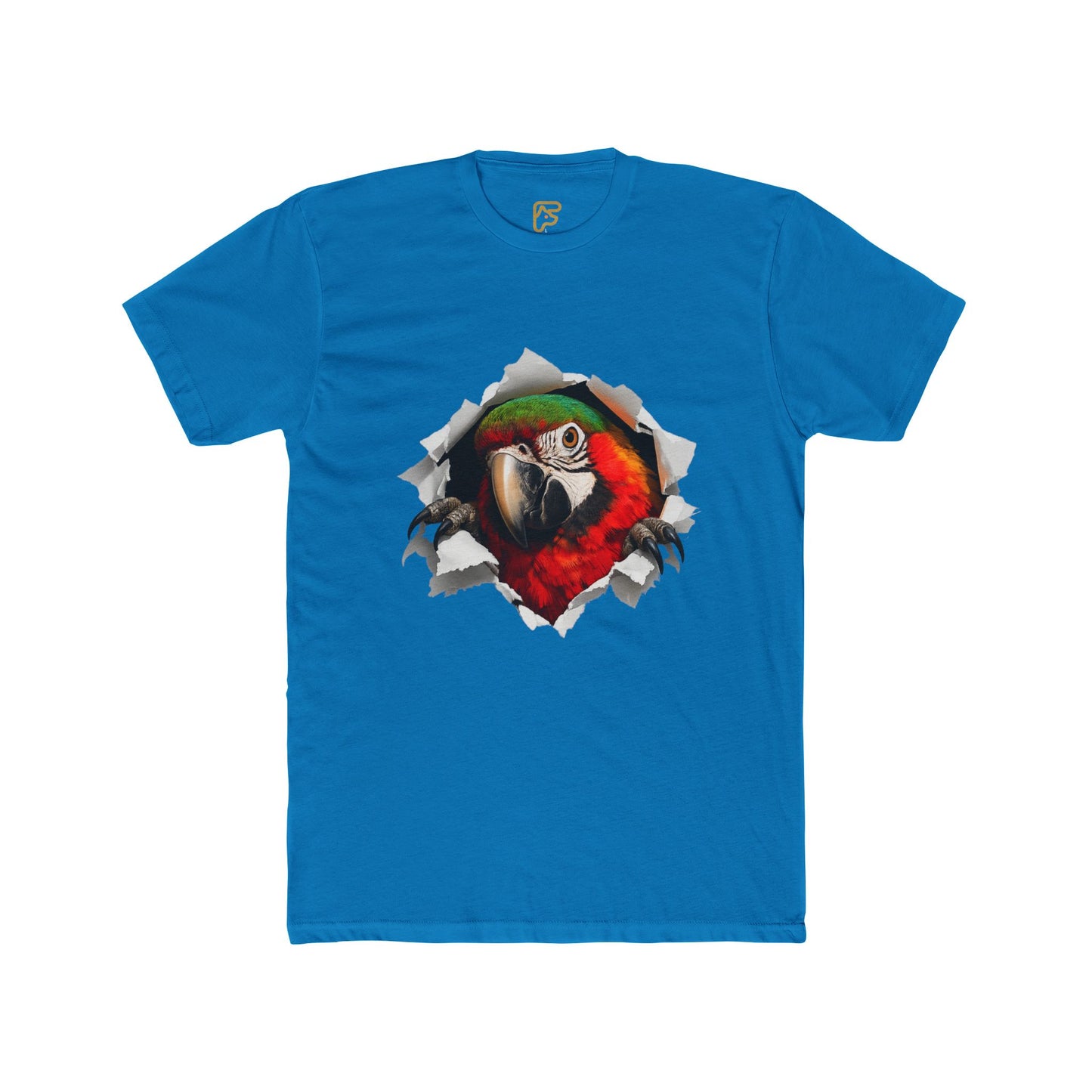 Parrot Portrait Tee — Colorful Macaw Graphic T-Shirt
