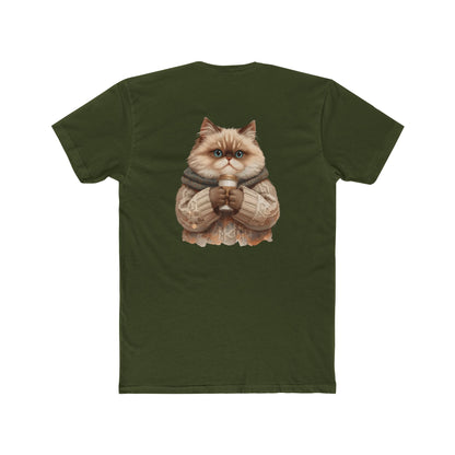 Cozy Cat Crew Tee — Cute Sweater Cat Graphic T-Shirt