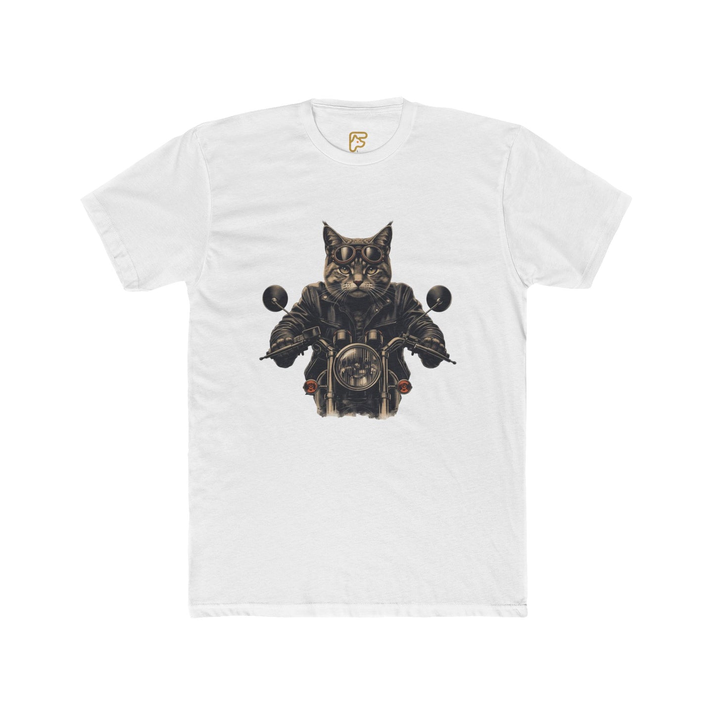 Cat Biker T-Shirt — Motorcycle Cat Rider Graphic Tee