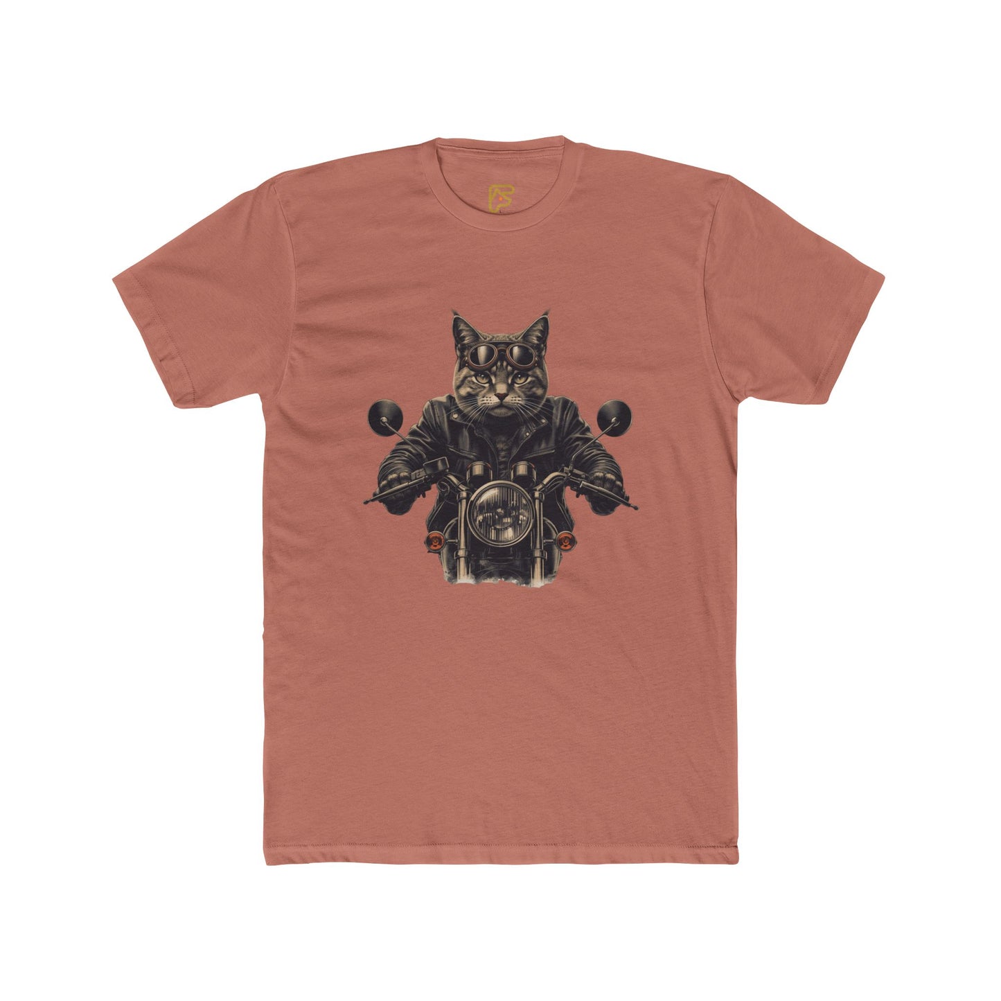 Cat Biker T-Shirt — Motorcycle Cat Rider Graphic Tee